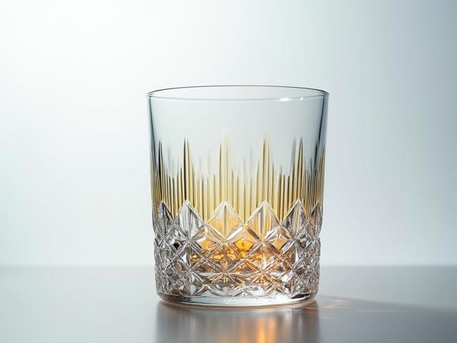 Detalj av et intrikat mønster i et skreddersydd glasskunstverk